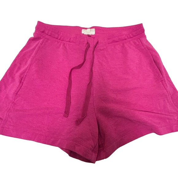 Lou & Grey Pants - Lou & Grey Signature soft Sweat Short Womens M Pink Jersey Drawstring Flat Front